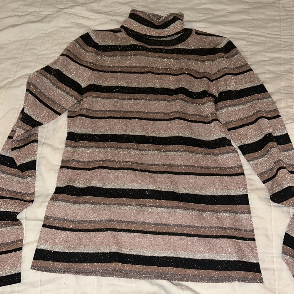 Ulla Johnson Genie Turtleneck Sweater In Metallic Bronze medium